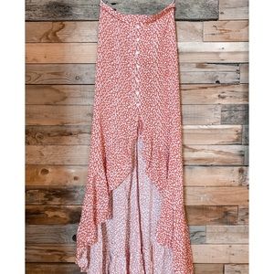Skylar + Madison Red Print Hi-Low Skirt